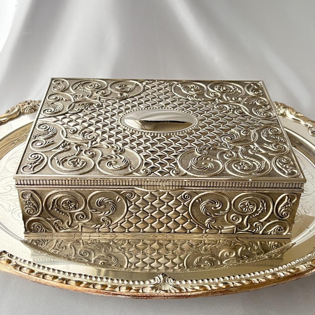 【GODINGER】 ビクトリアンのジュエリーボックス【シルバープレート】