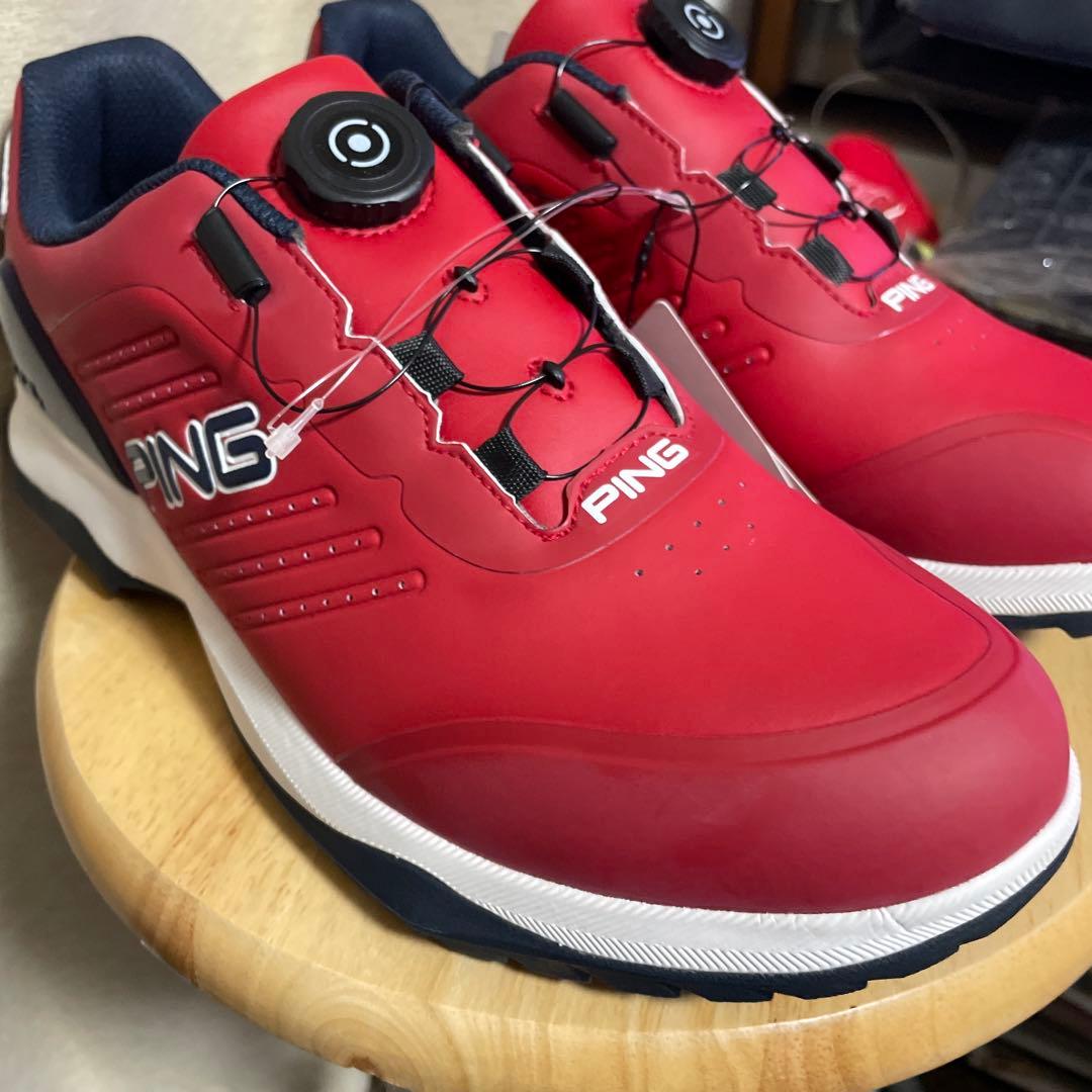 新品未使用】PING ゴルフシューズ 27.0cm レッド