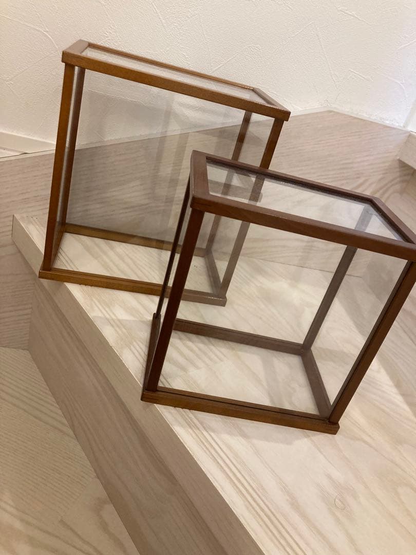 レトロ　ガラスケース 2個セット