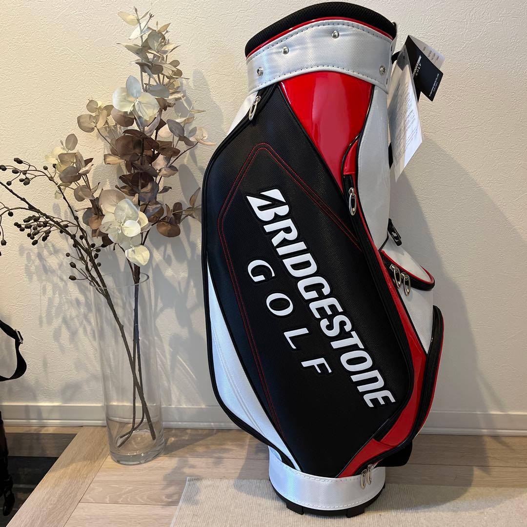 【新品未使用】 BRIDGESTONE GOLF キャディバッグ 白赤