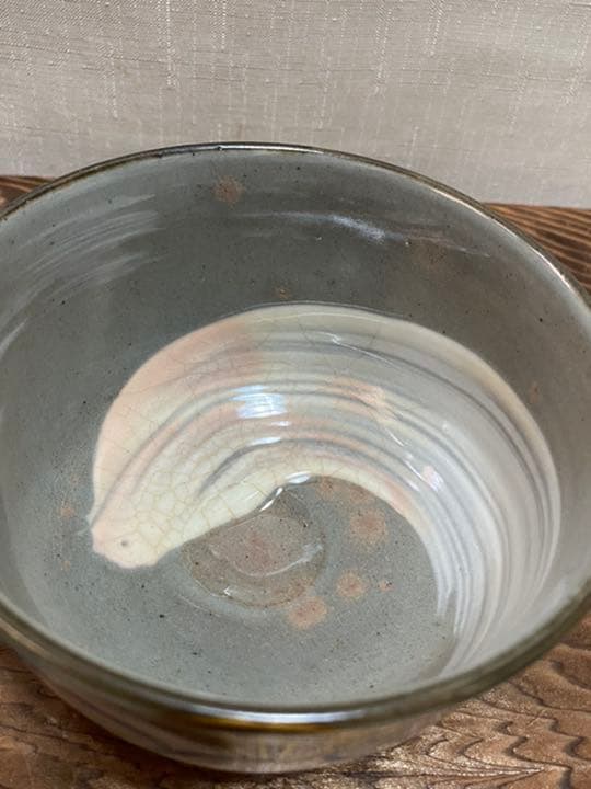 抹茶碗　竜谷焼　香雲　波車絵　茶道具