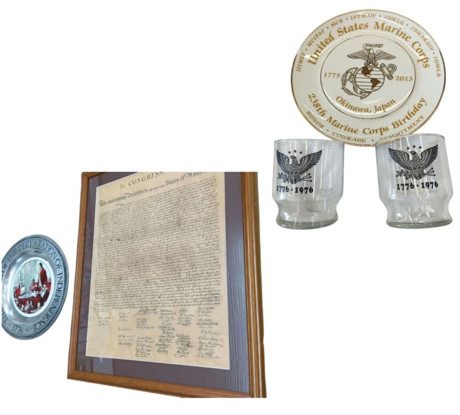 USA「独立宣言の起草」　ヴィンテージ コレクターズ ピューター プレート