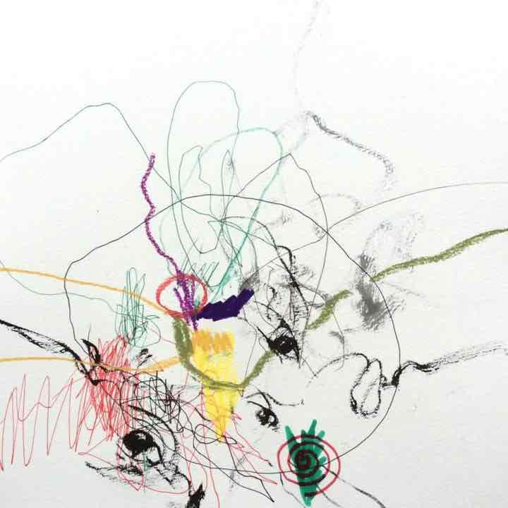 絵画 抽象画 手書き 肉筆