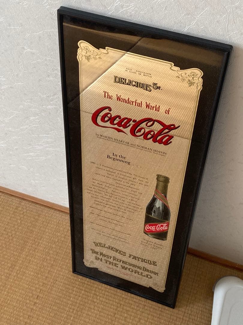 Coca-Cola フレーム付き　ミラー　鏡