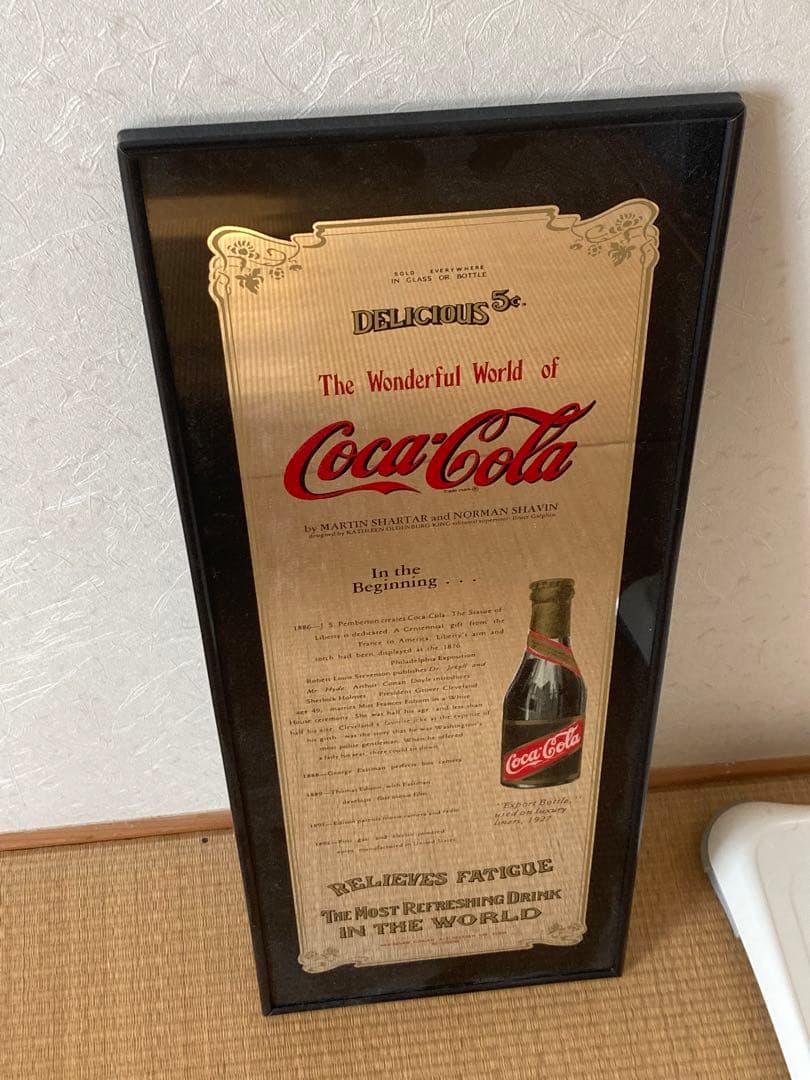 Coca-Cola フレーム付き　ミラー　鏡