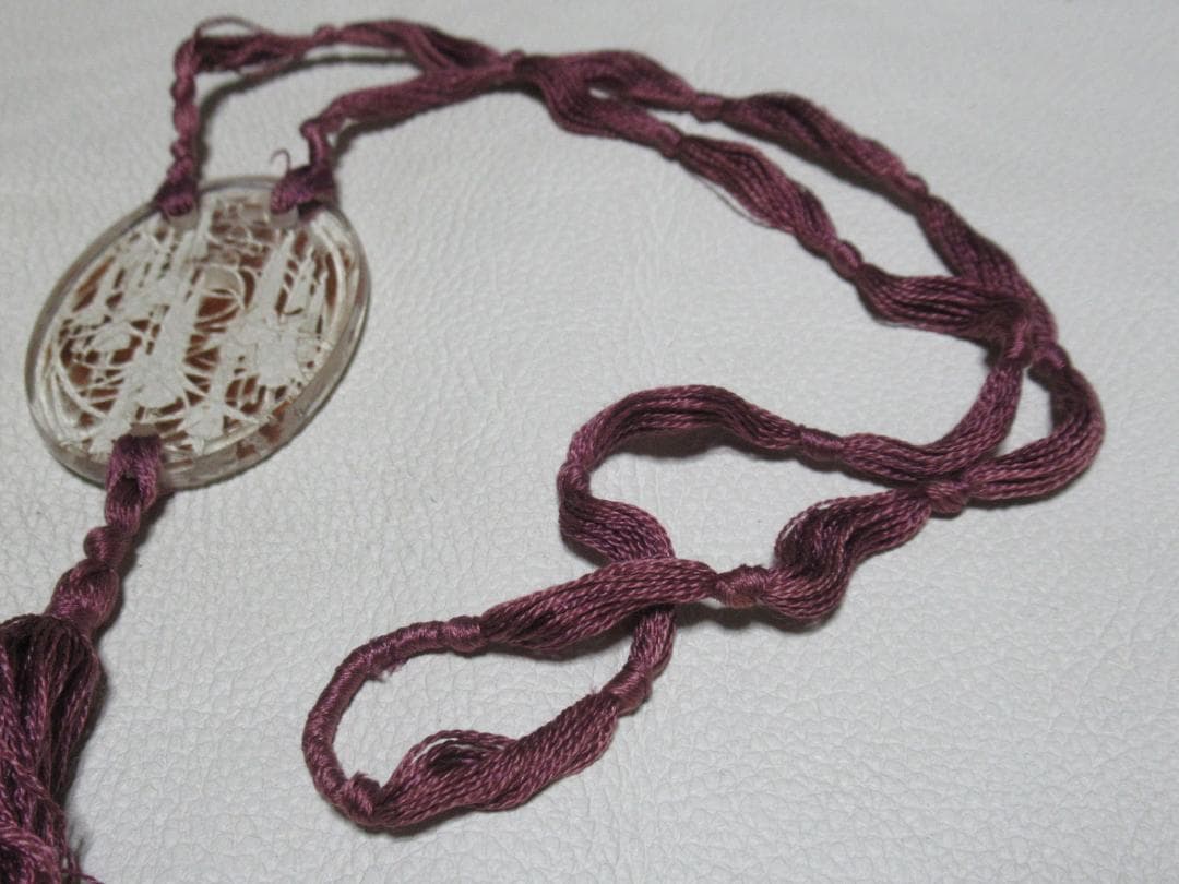 1915年定価30万◆ルネ・ラリック『垂れ下がる花』ペンダント セピア色パチネ彩