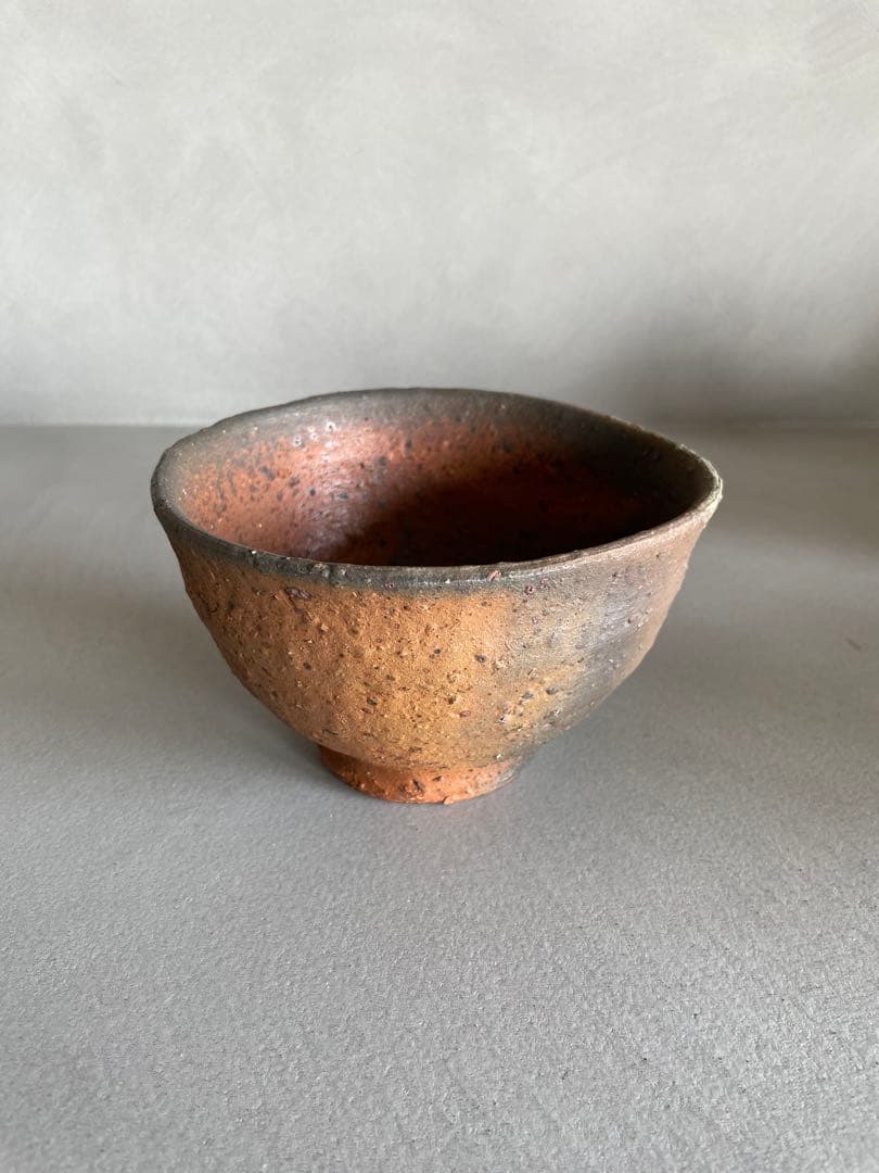 森岡成好 焼締茶碗 南蛮焼締 焼締 抹茶茶碗 旅茶碗 茶道 茶道具 茶盤 茶碗