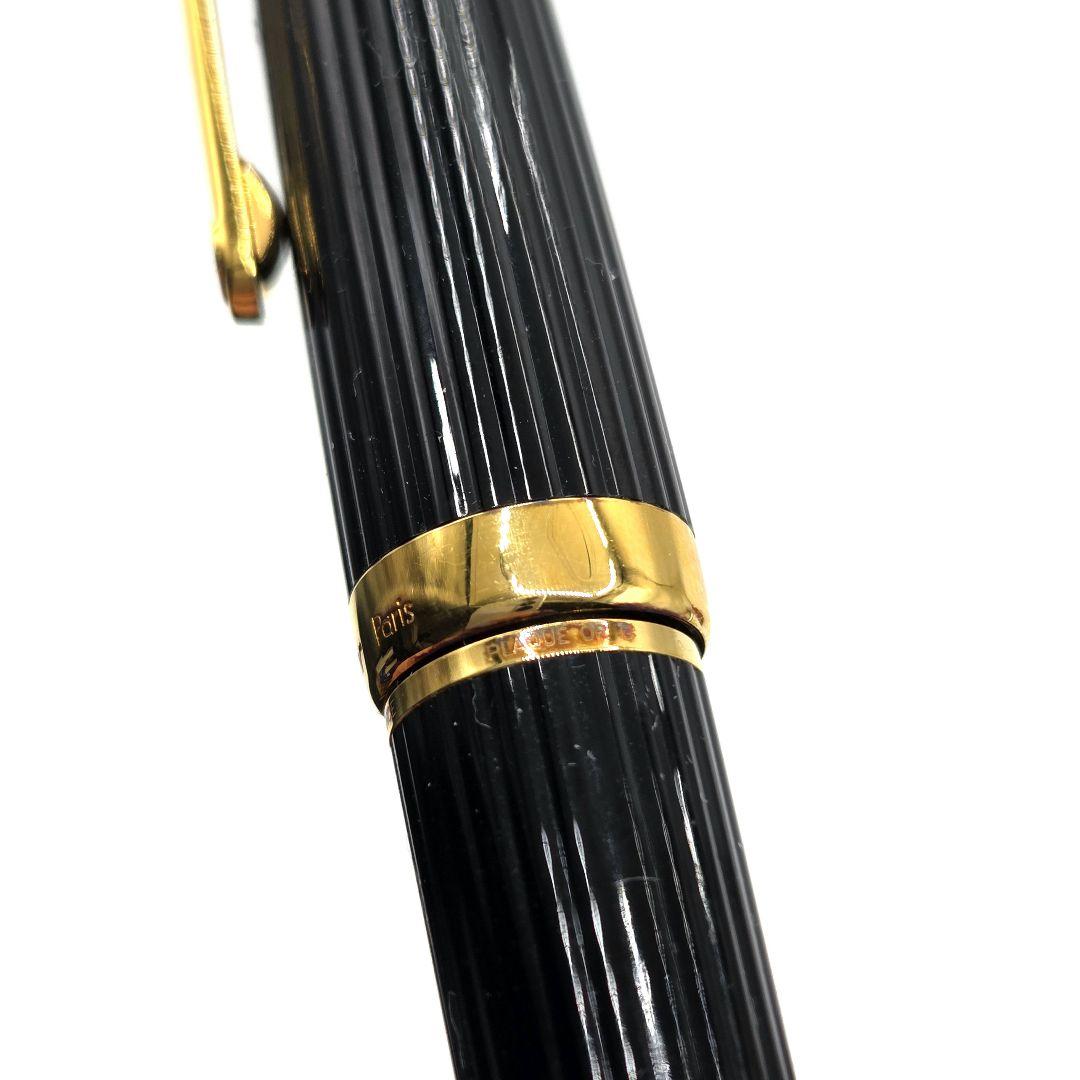 Cartier ボールペン ブラックコンポジット ゴールドプレイテッド ゴドロン