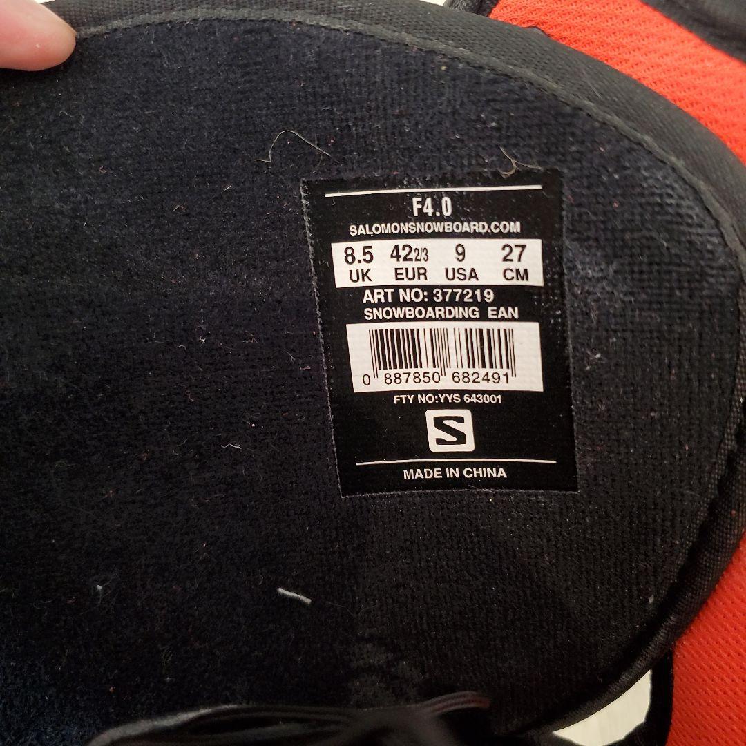 SALOMON　スノーボードブーツ　F4.0　メンズ27.0cm