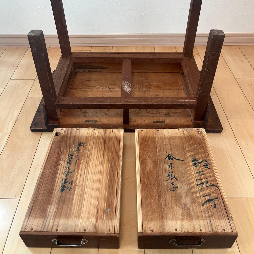 アンティーク レトロ 古家具 引き出し付き小机