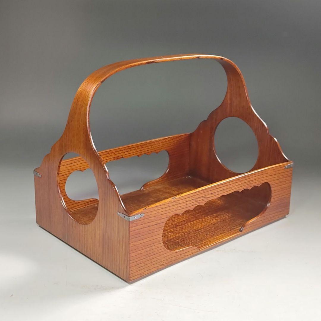 ウ290 莨盆『上杉満樹作』『鵬雲斎好写　手座眉透煙草盆　共箱』茶道具　漆塗