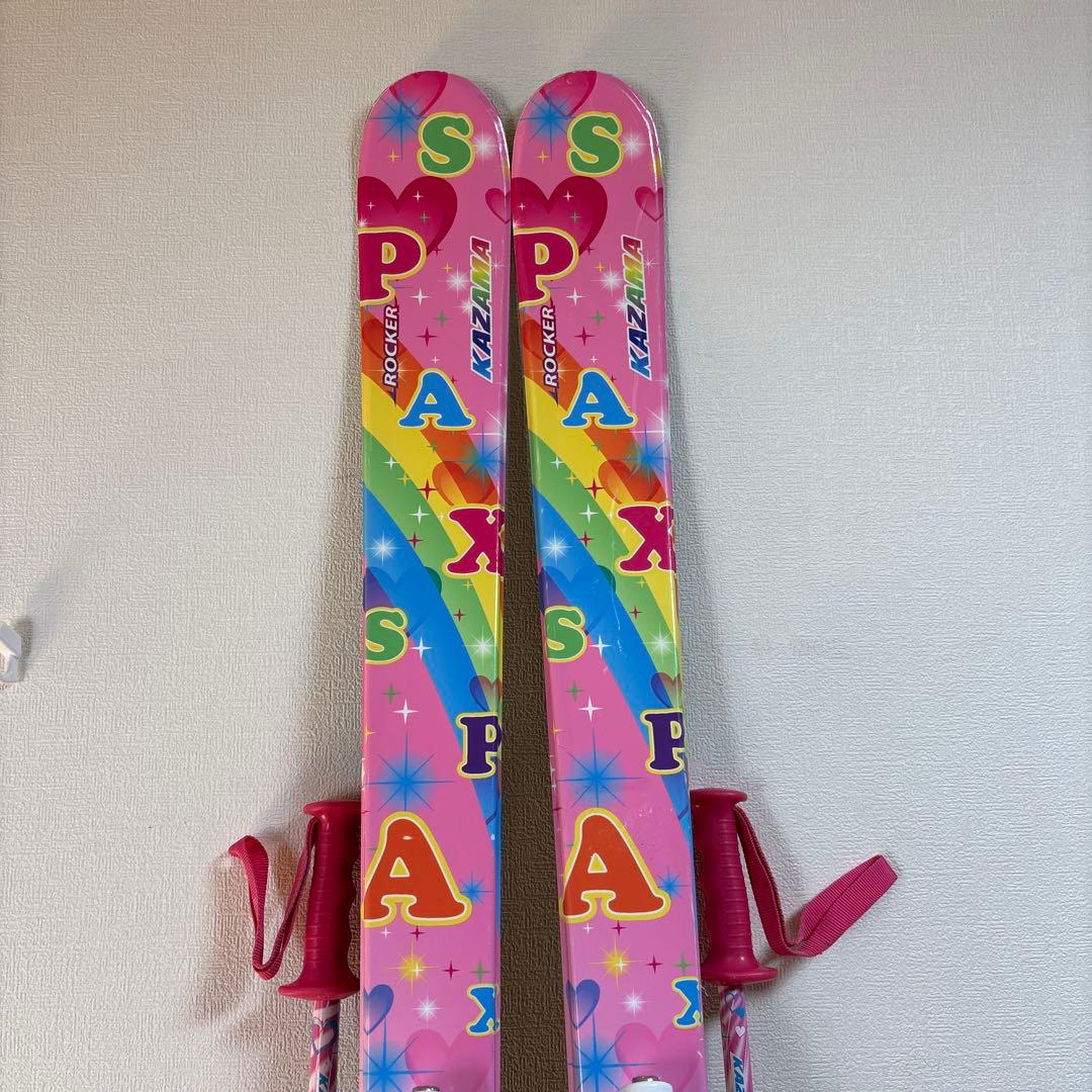 KAZAMAジュニア146cmスキーセット　hart 23cm ストック付