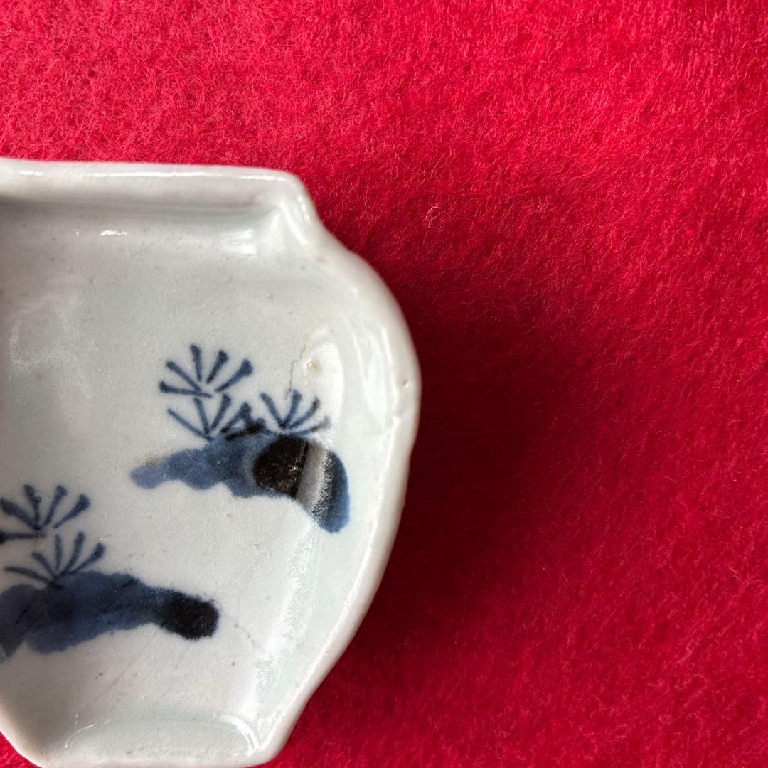 古伊万里　スギナ文　壺型　豆皿　大珍品