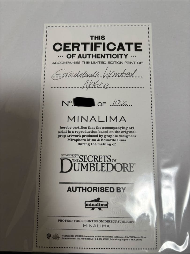 ゲラートグリンデルバルド　アートプリント　ミナリマ　minalima