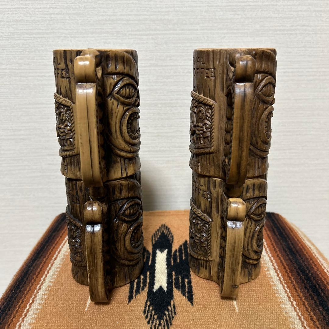 ビンテージTIKIマグ　ミッドセンチュリー　アンティーク食器　ビンテージ食器