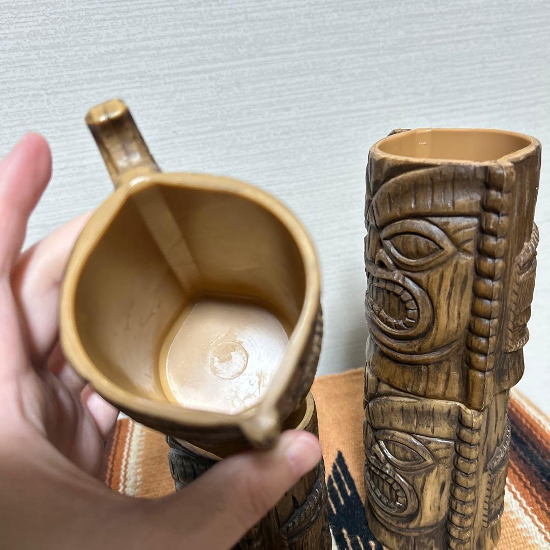 ビンテージTIKIマグ　ミッドセンチュリー　アンティーク食器　ビンテージ食器