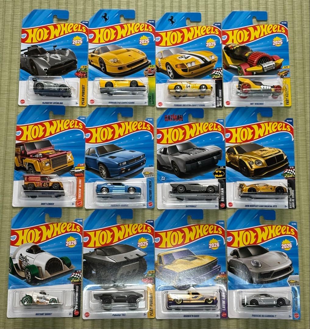 ホットウィール 12台セット フェラーリ ポルシェ 2025 Q 2026 A