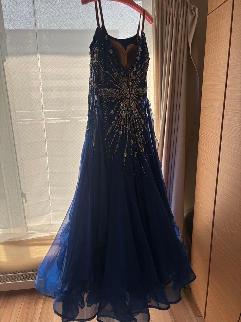 青スワロフスキードレス