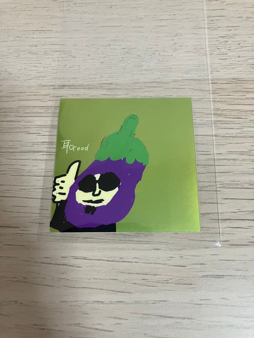 本物のナスビの被り物　天竺鼠　川原　ステッカー付き