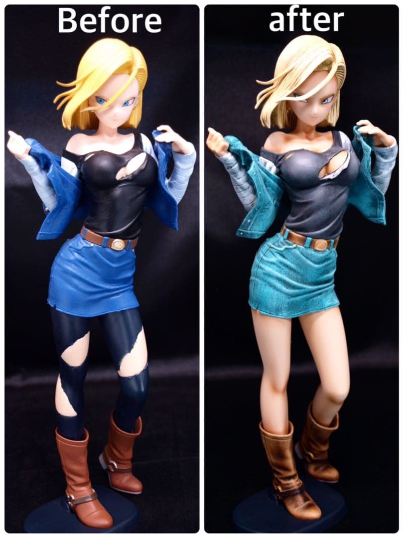 ドラゴンボール 人造人間18号 フィギュア リペイント グリッター&グラマラス