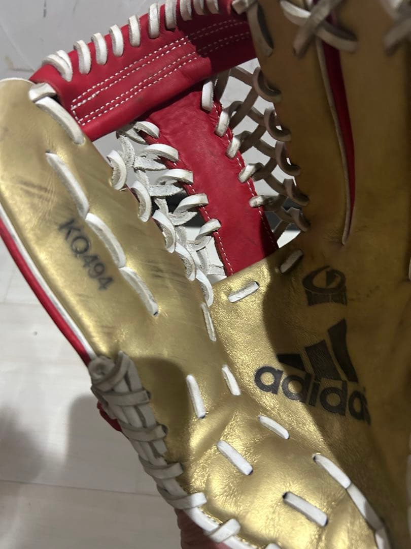 【現状品】アディダス 軟式 グローブ KQ494