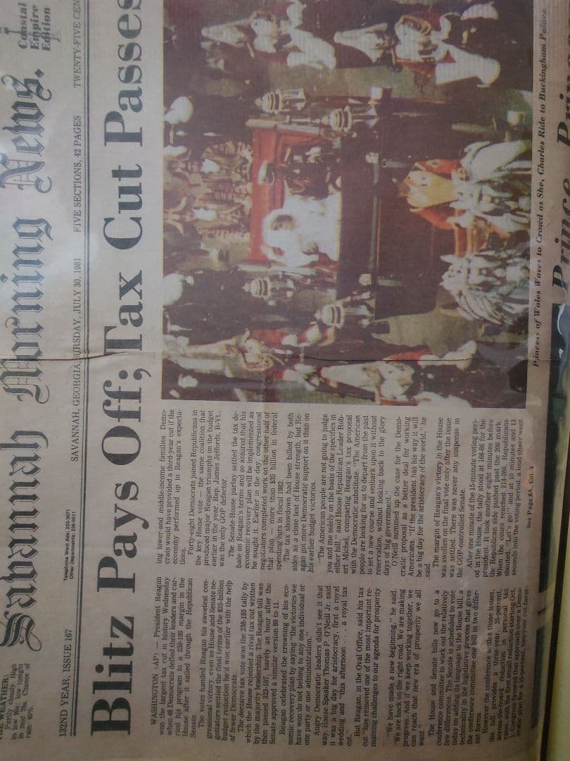 ダイアナ妃結婚式他 新聞記事コレクション