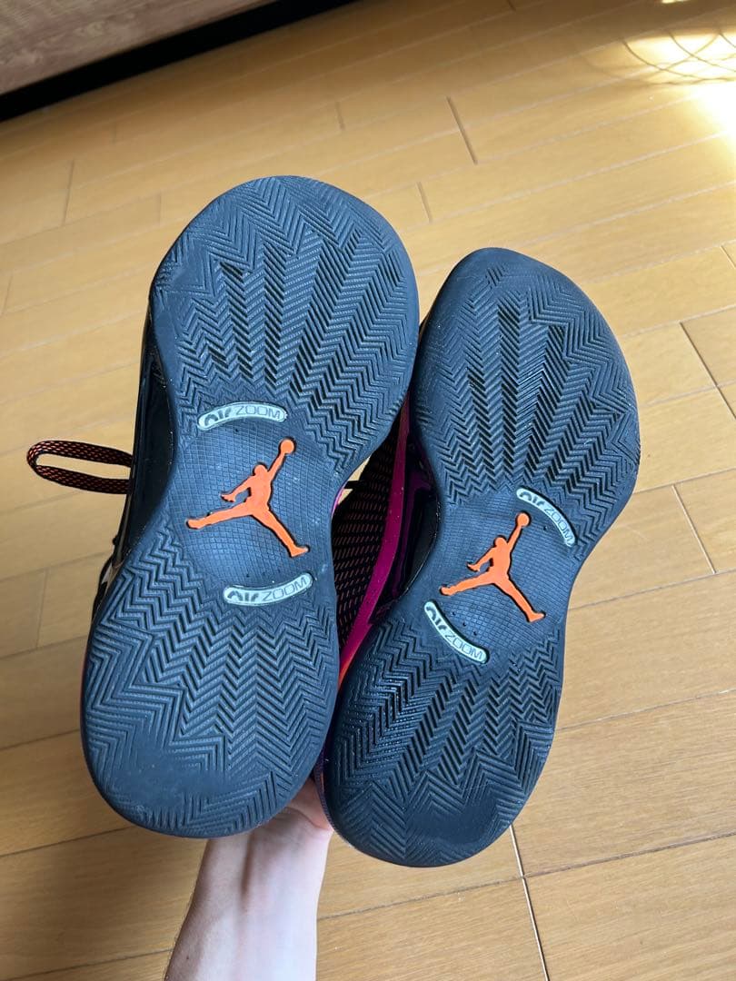 Jordan バスケットシューズ 黒/オレンジ/紫