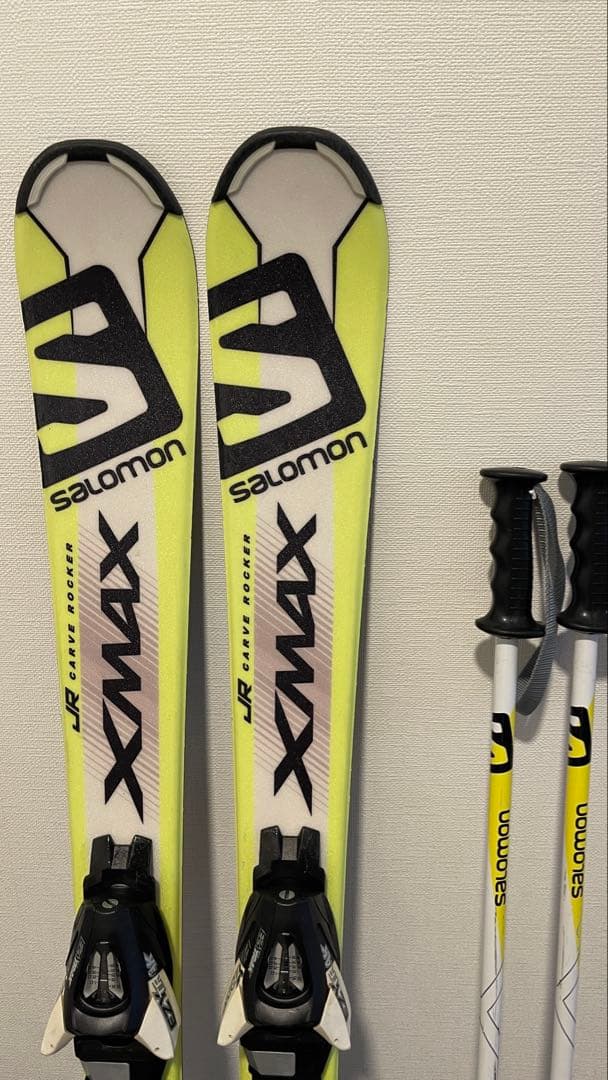 SALOMON スキー 110cm ネオンイエロー ブーツセット サロモン