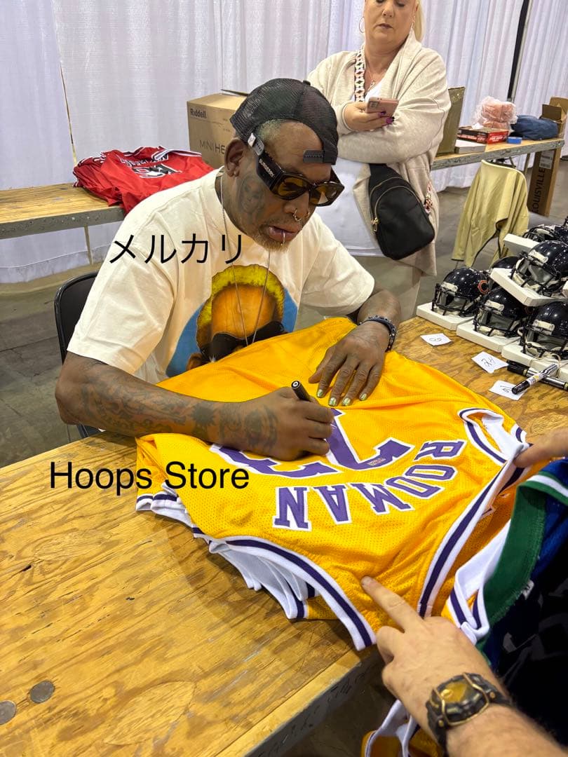デニス・ロッドマン LA レイカーズ サイン入り ジャージJSA Rodman