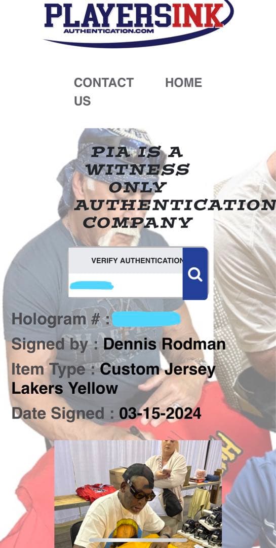 デニス・ロッドマン LA レイカーズ サイン入り ジャージJSA Rodman