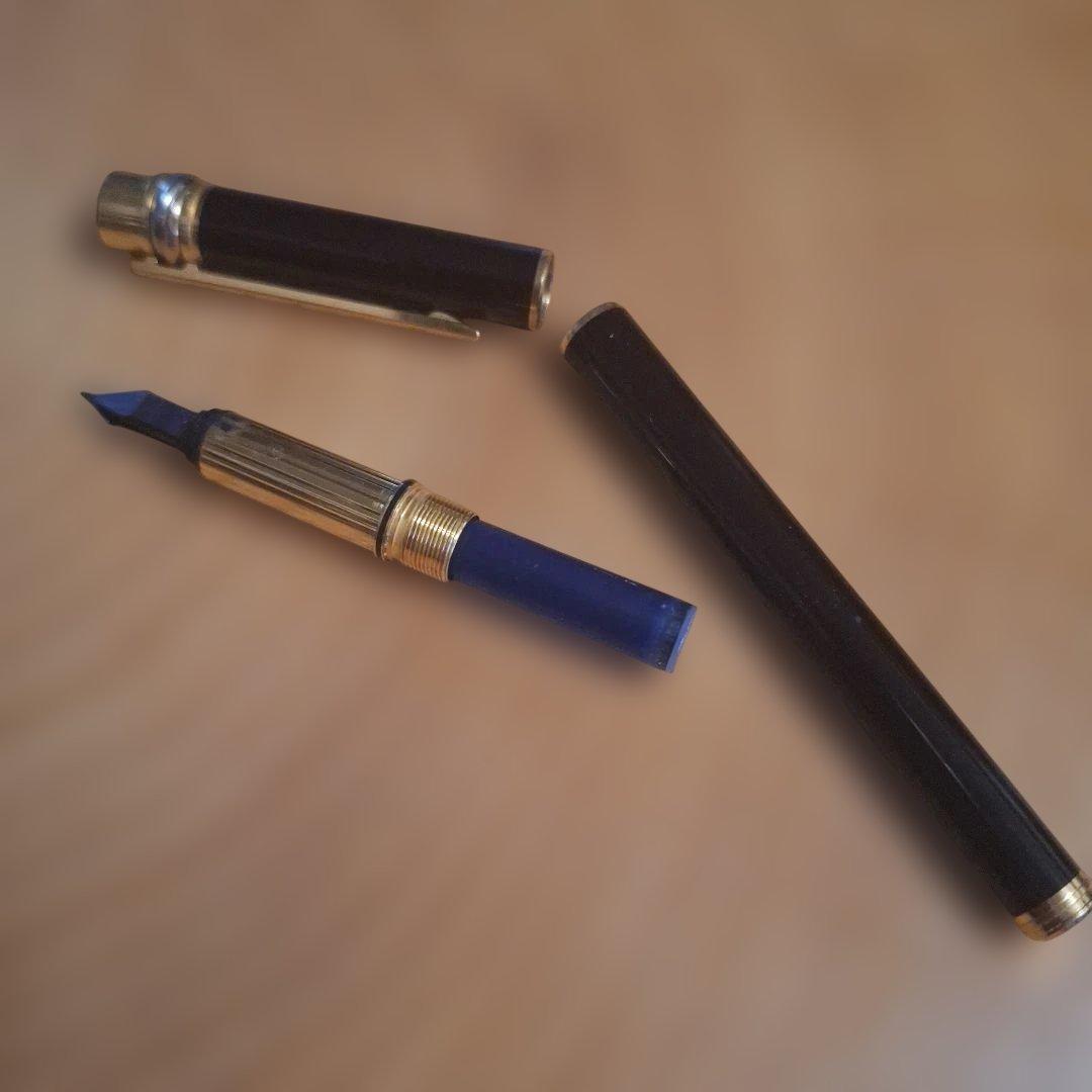 Cartier カルティエ トリニティ 万年筆 ブラック×ゴールド アンティーク