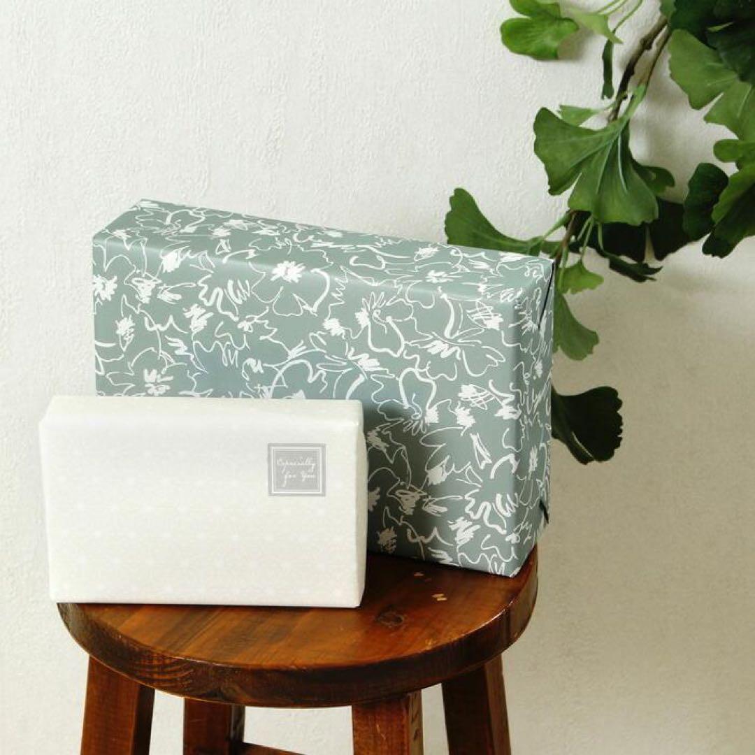 新品未開封★包装紙2色セット 百花 グリーン ピンク 四六全判 各100枚