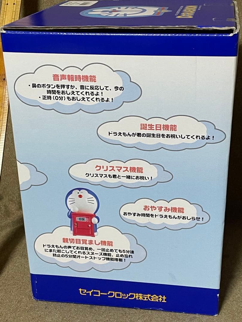 大山のぶ代　ドラえもん　目覚まし時計　音声時報クロック　どこでもドア　入手困難