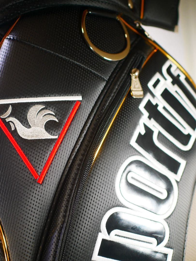 z*9様 le coq sportif キャディバッグ 黒/赤　ルコック