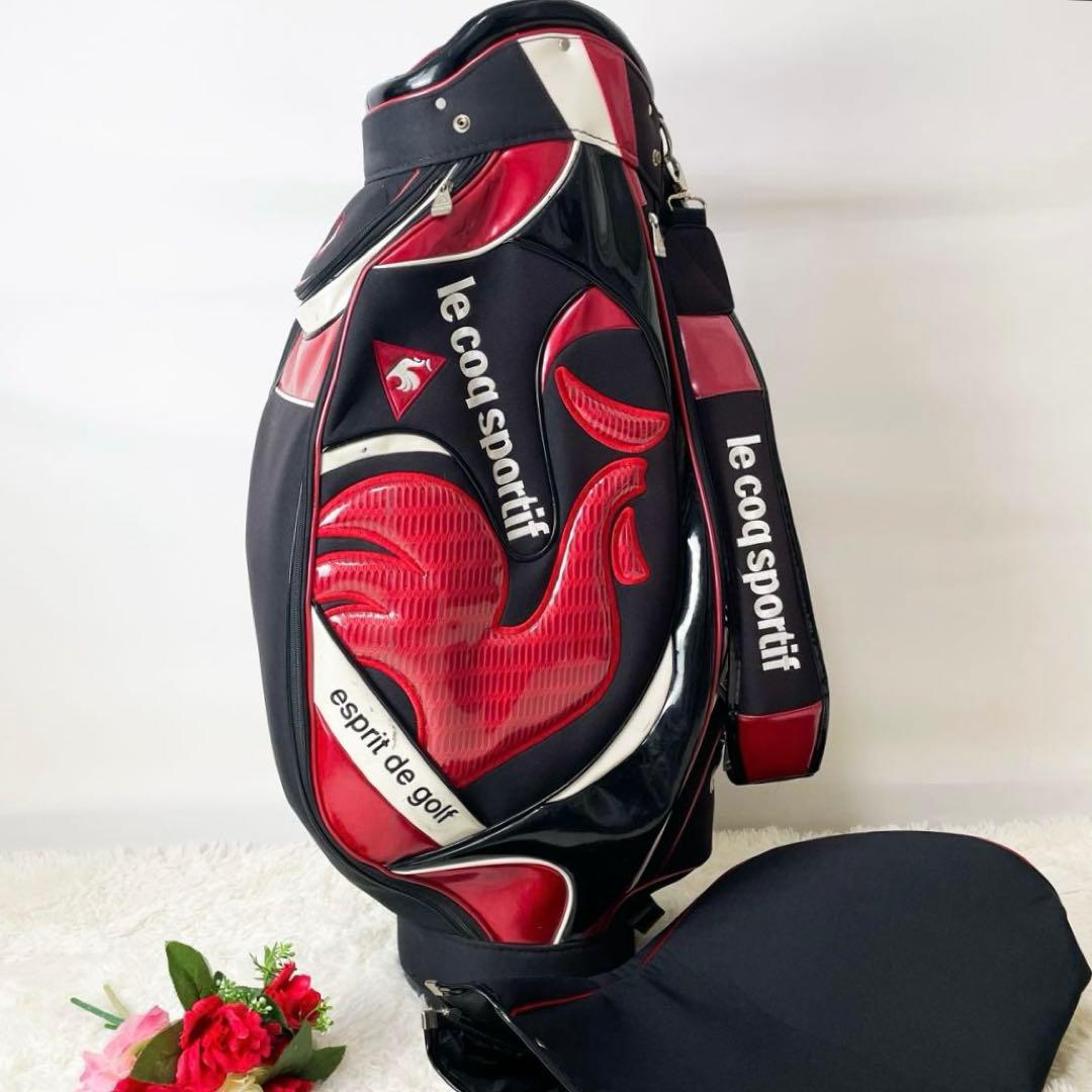 デカロゴ✨ルコックスポルティフ キャディバッグ カート型 大容量 フード付き