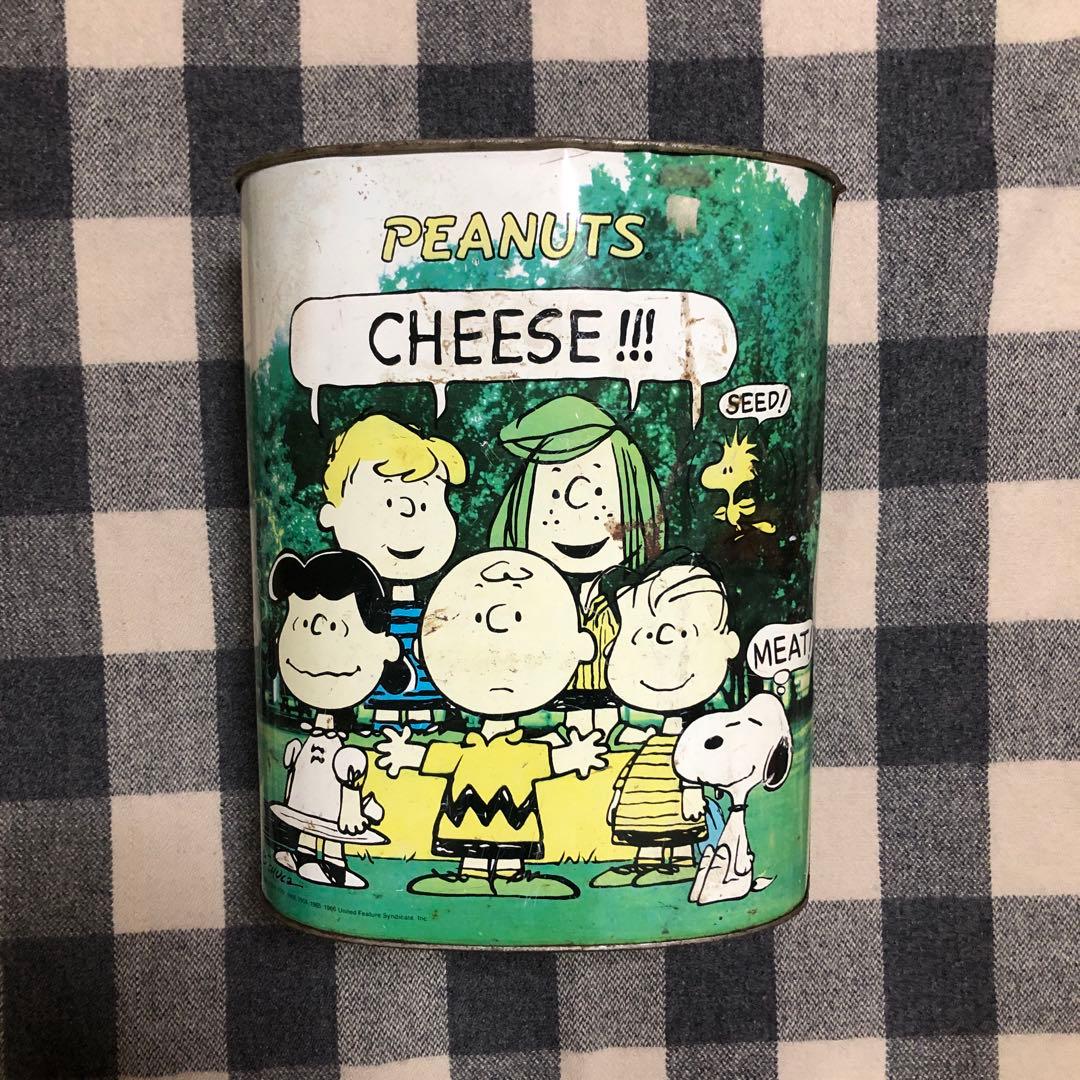 ビンテージ　スヌーピー　ゴミ箱　ピーナッツ　アンティーク　雑貨　60's