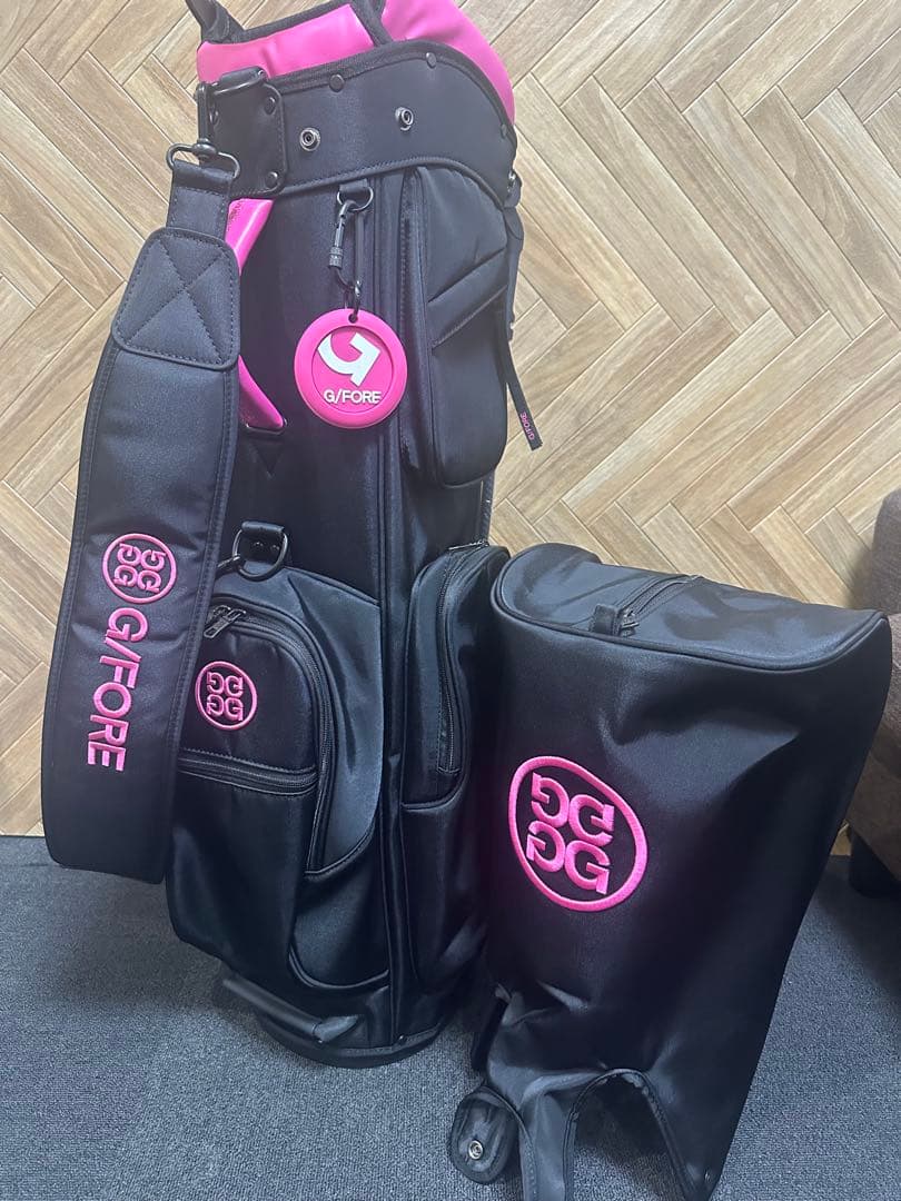 新品未使用☆G/FOREスタンド式キャディーバック9.5インチブラックピンク
