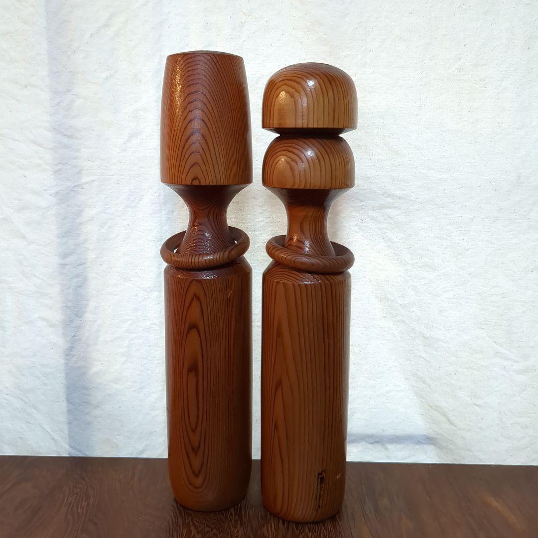 屋久杉　夫婦こけし人形