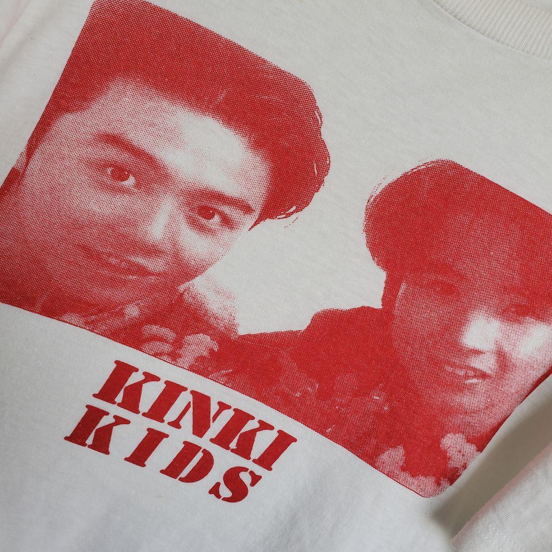 90's KinKi Kids 半袖 Tシャツ キンキキッズ ジャニーズ白赤