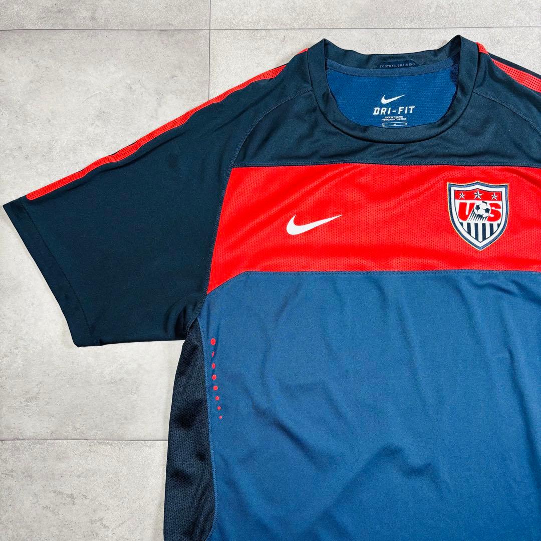 古着ナイキ　サッカーシャツ　Nike Dri-FIT USA代表シャツ　メッシュ