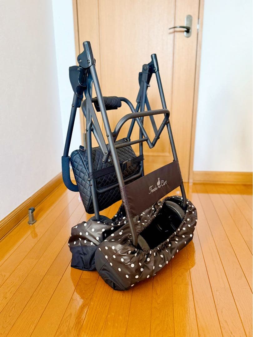 ブラックキルティング ペットカート