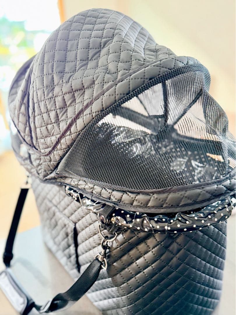 ブラックキルティング ペットカート