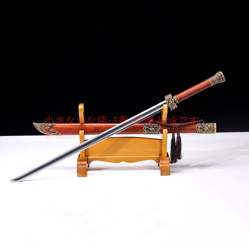 竜鳳腰刀純銅上等酸枝木紋鋼焼刃  古兵器 武具 刀装具 日本刀 模造刀 居合刀