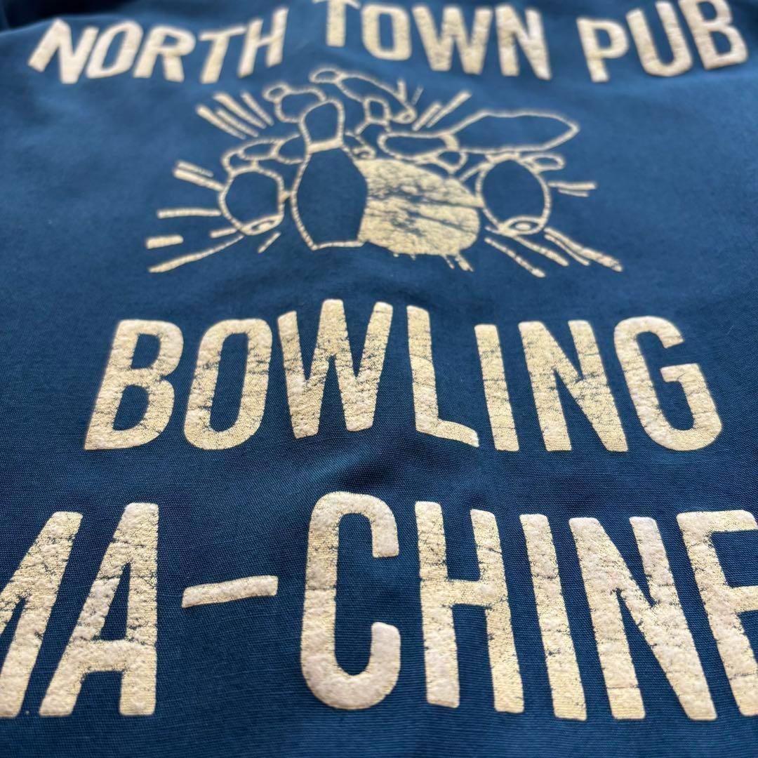 USA製　ヒルトン　ボーリングシャツ　半袖シャツ　サイズ38　ブルー　アメカジ