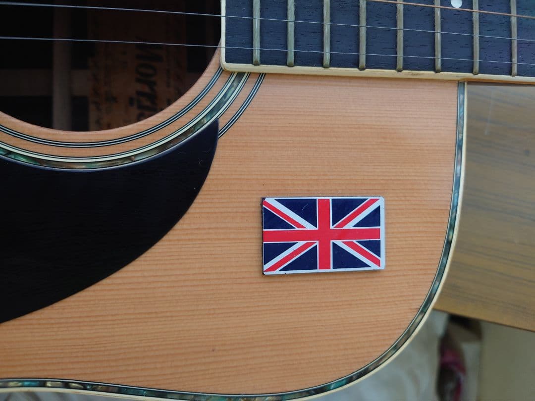Morris アコースティックギター ユニオンジャック付き
