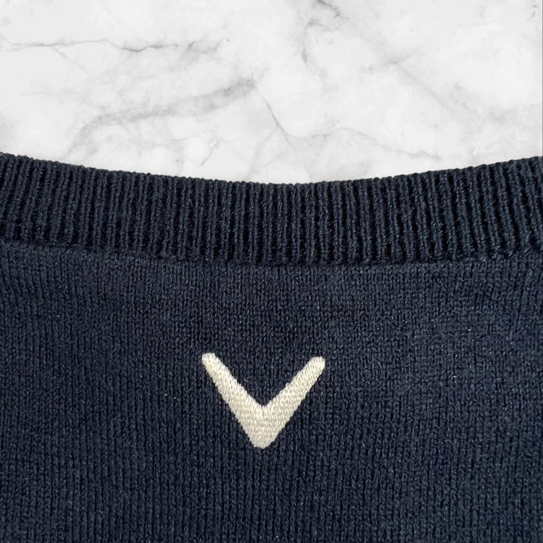 新品 Callaway ゲームニットベスト サイズ3L/2XL相当 ネイビー