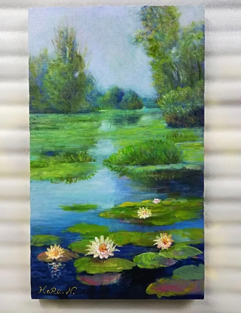 画家 HaRu 睡蓮 絵画 油絵