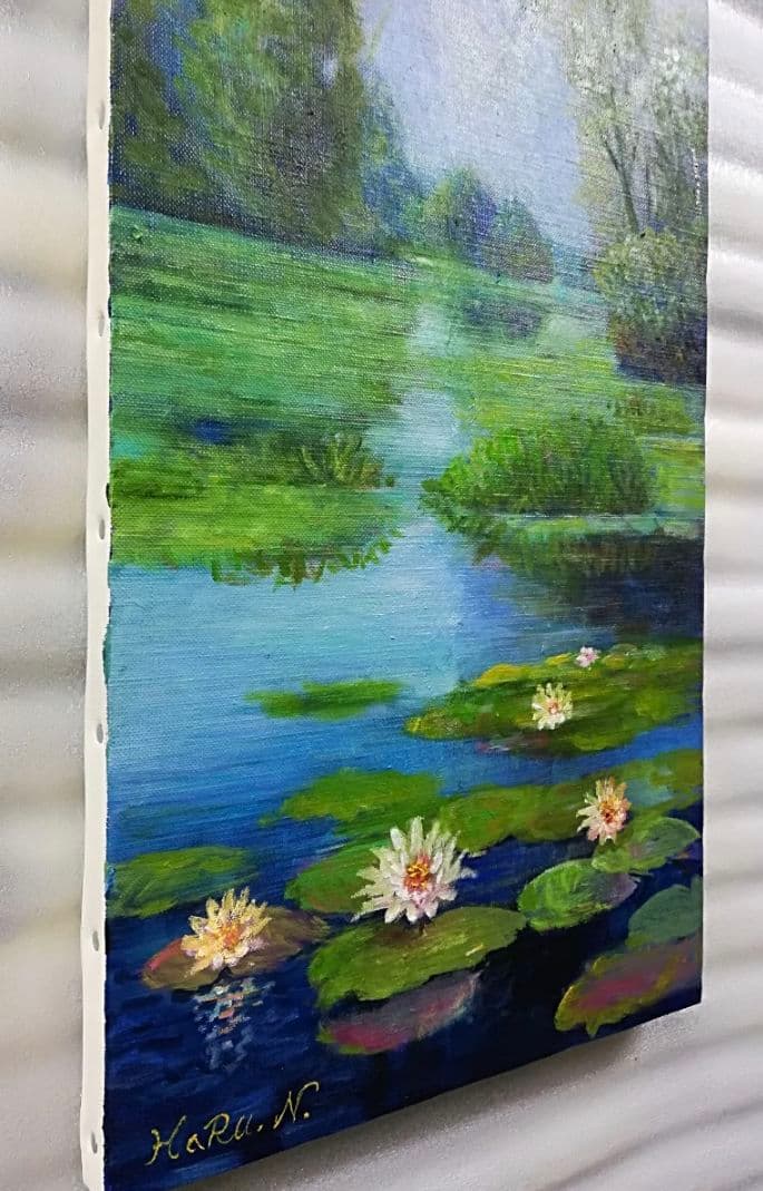 画家 HaRu 睡蓮 絵画 油絵