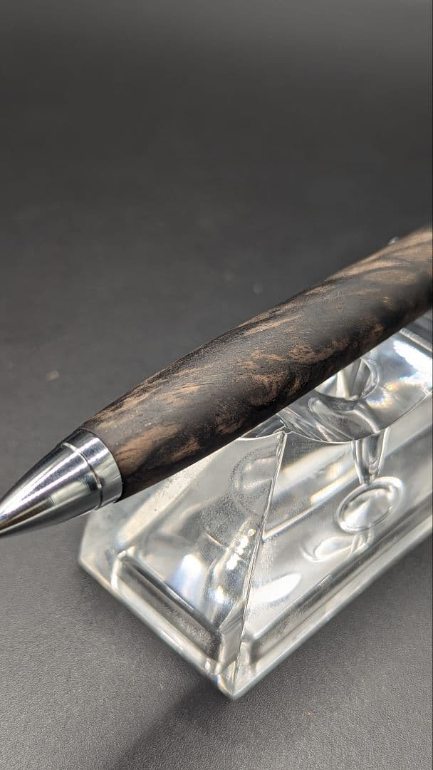 275ペン工房翌檜　極上　黒柿　孔雀杢　木軸シャーペン　木軸ボールペン