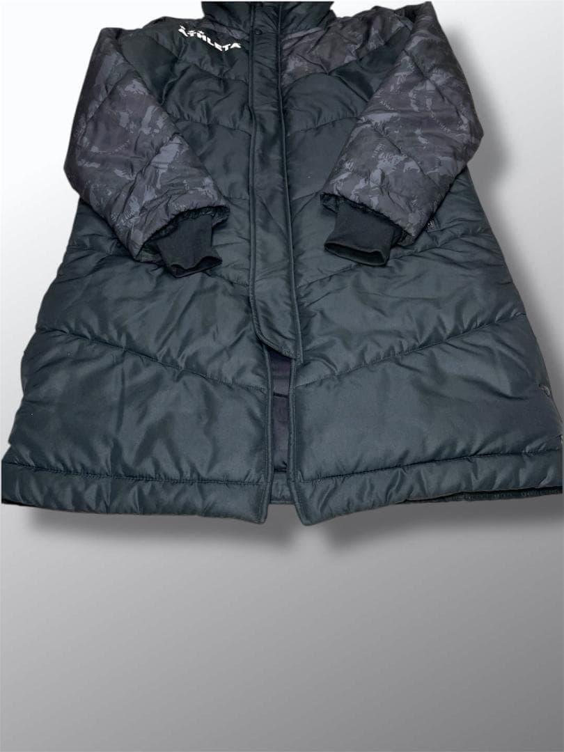 美品　ATHLETA アスレタ　ベンチコート ダブルジップ リブ袖 カモフラ